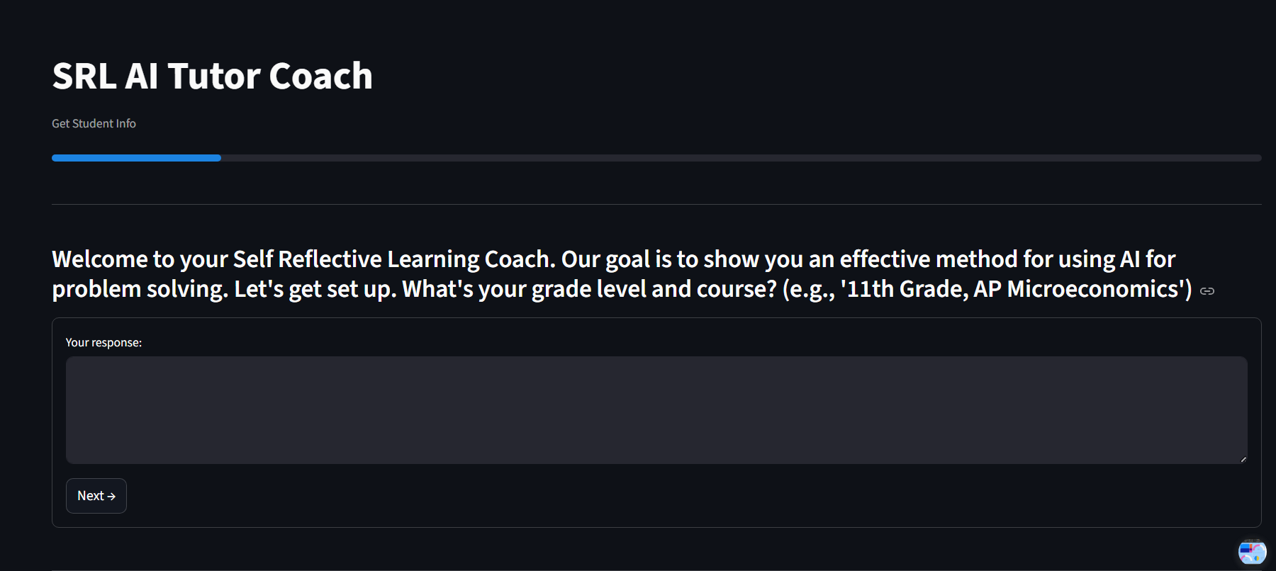 Socratic AI Tutor App Screenshot